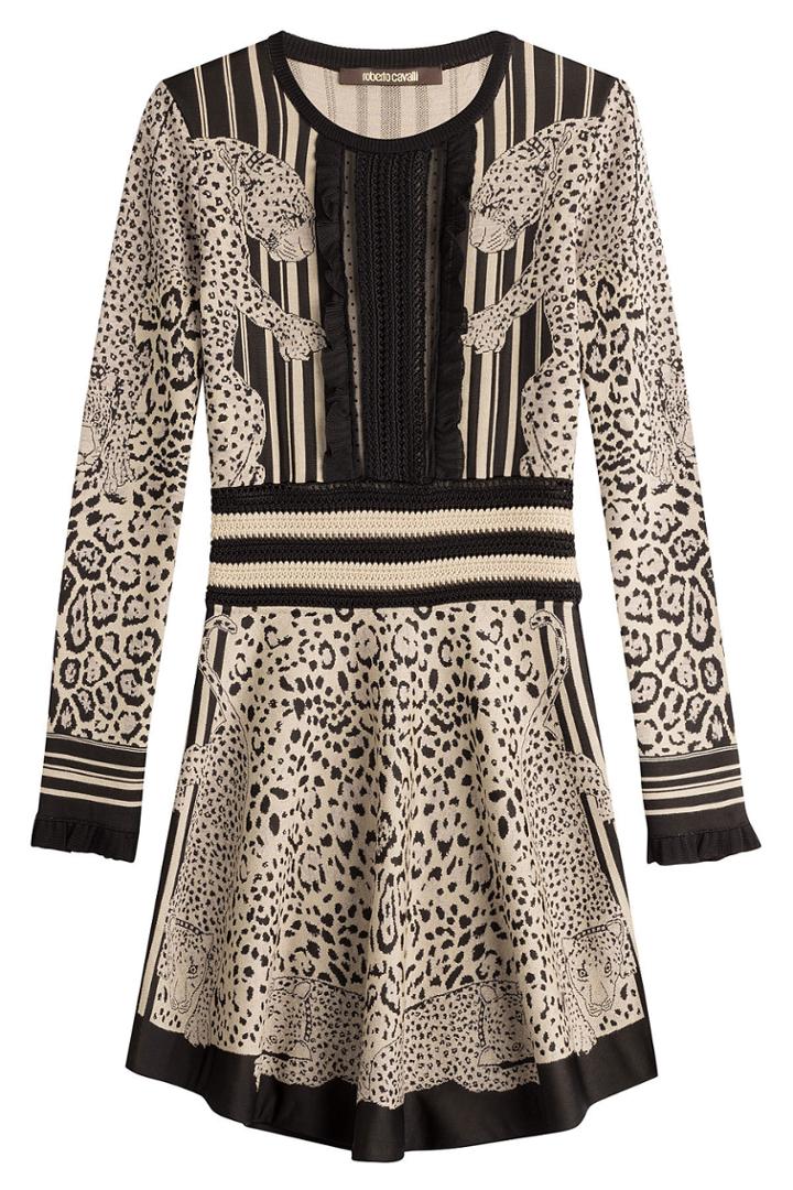 Roberto Cavalli Roberto Cavalli Knit Dress With Sheer Insert