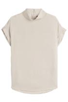 By Malene Birger By Malene Birger Silk Top With High Neck - Beige