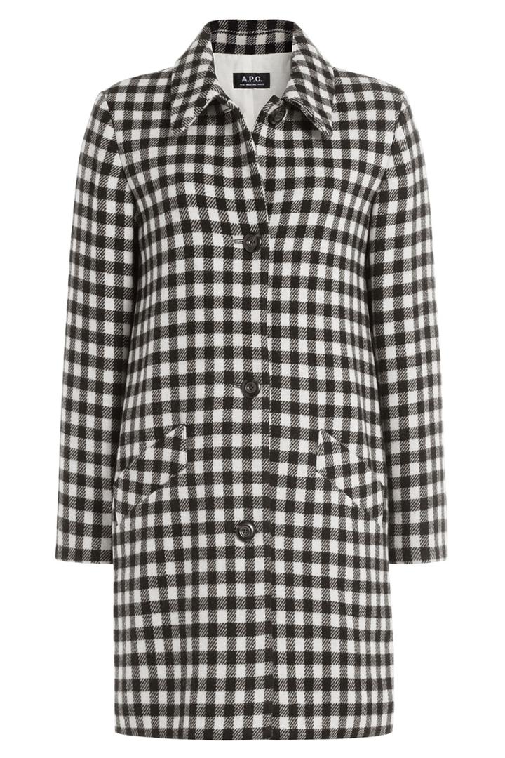 A.p.c. A.p.c. Printed Wool Coat - Multicolor
