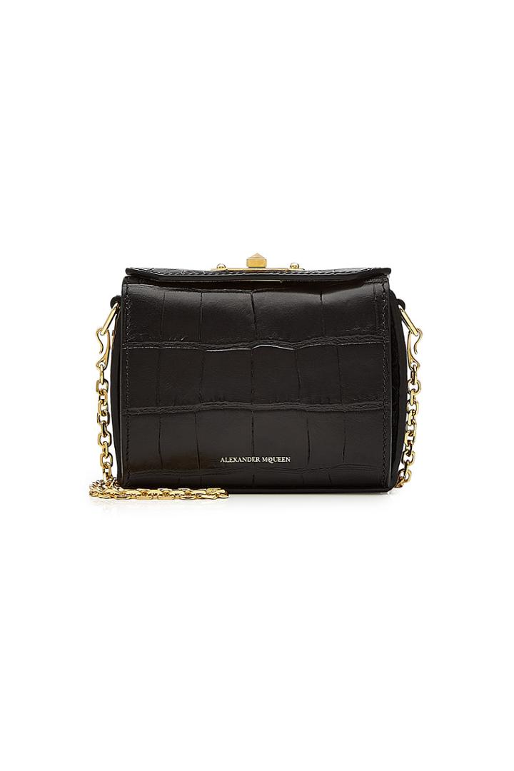 Alexander Mcqueen Alexander Mcqueen Embossed Leather Nano Box Bag