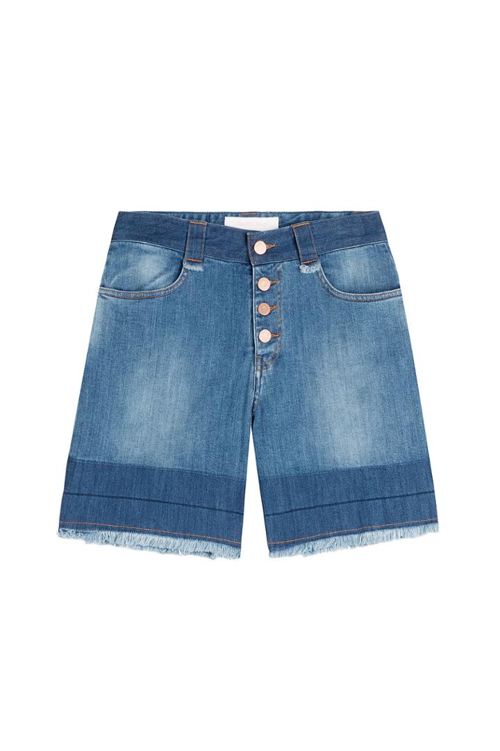 See By Chloé See By Chloé Button Front Jean Shorts - Blue