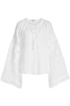 March11 March11 Geometry Embroidered Linen Blouse