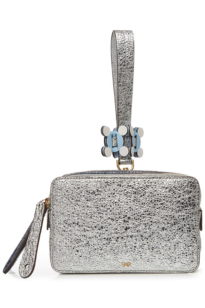 Anya Hindmarch Anya Hindmarch Metallic Leather Wristlet