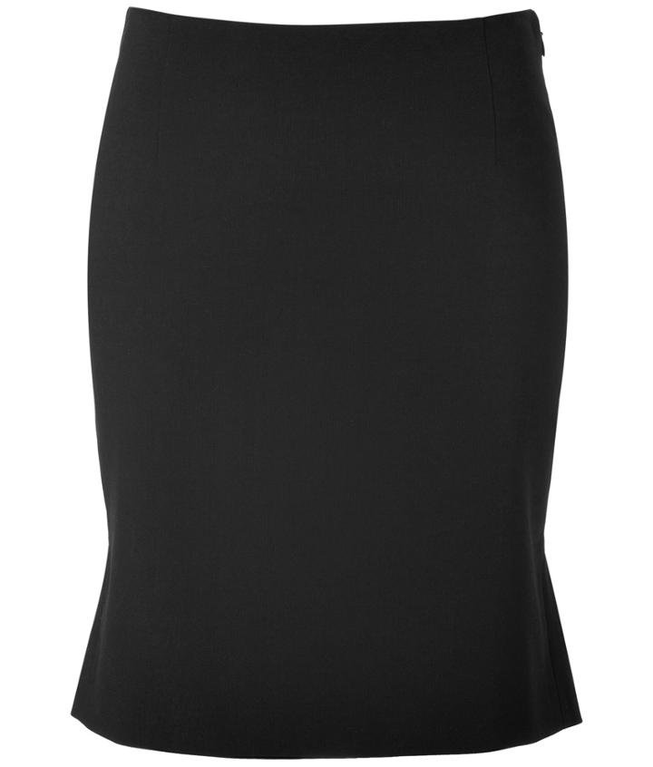 Alberta Ferretti Wool Skirt With Back Ruffle In Black