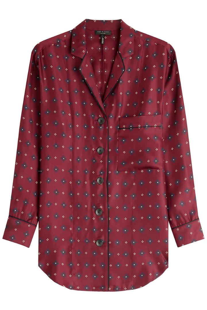 Rag & Bone Rag & Bone Gabrielle Printed Silk Blouse - None