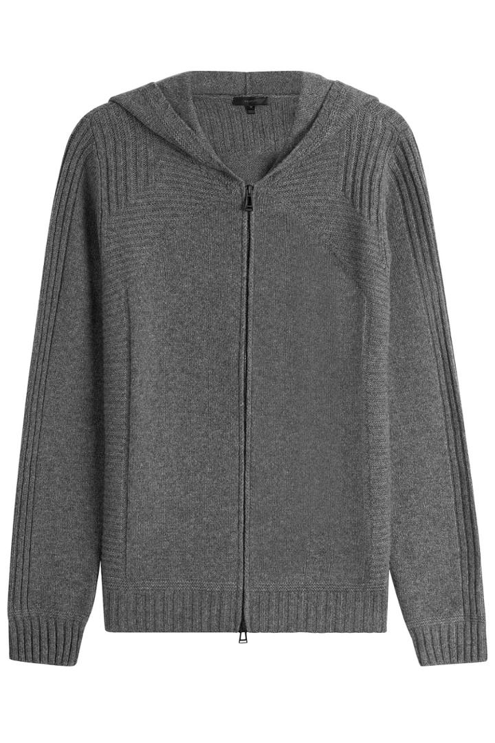 Belstaff Belstaff Zipped Virgin Wool And Cashmere Blend Hoody - Grey