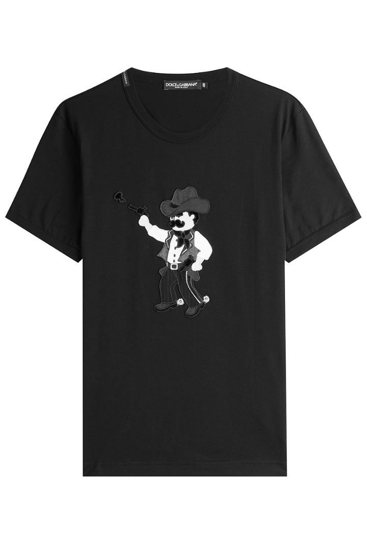 Dolce & Gabbana Dolce & Gabbana Cotton Sweatshirt With Cowboy Motif - Black