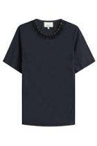 3.1 Phillip Lim 3.1 Phillip Lim Cotton Top With Fringed Collar - None