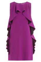 Boutique Moschino Boutique Moschino Ruffled Crepe Dress - Purple