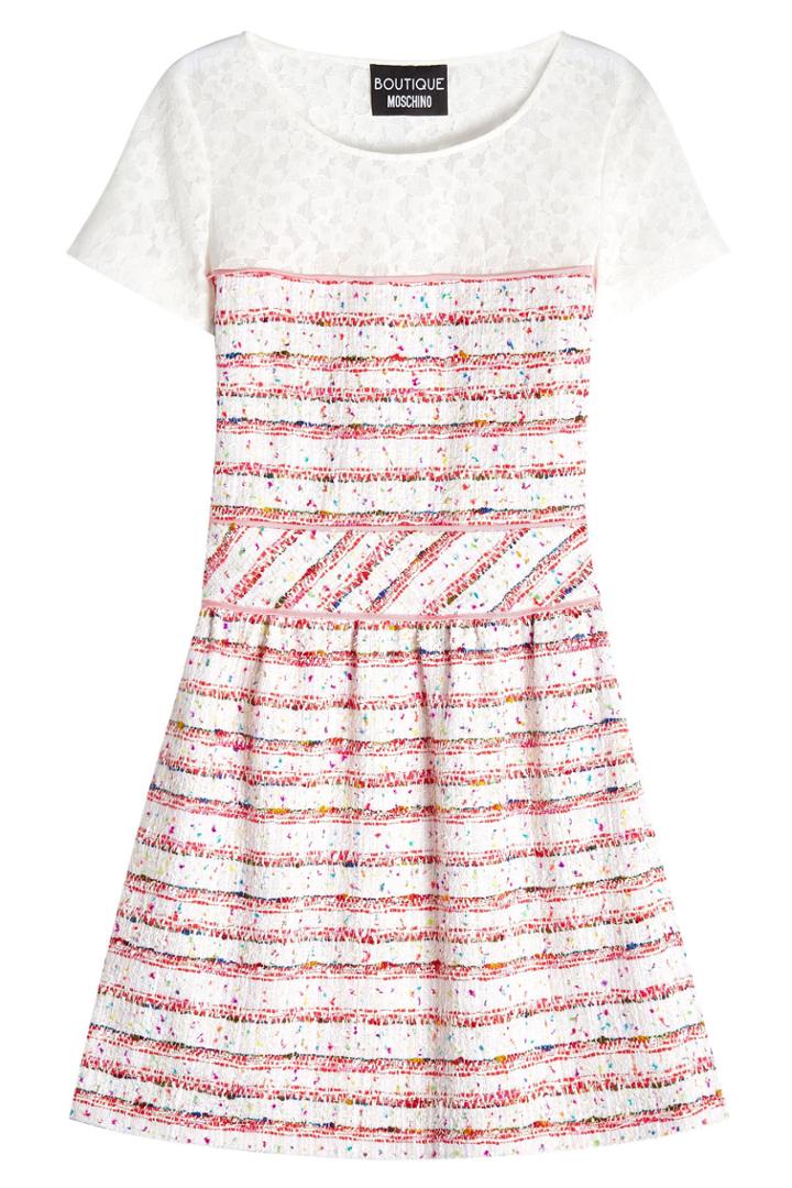 Boutique Moschino Boutique Moschino Dress With Bouclé Skirt