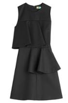 Msgm Msgm Dress With Tiered Ruffles - Black