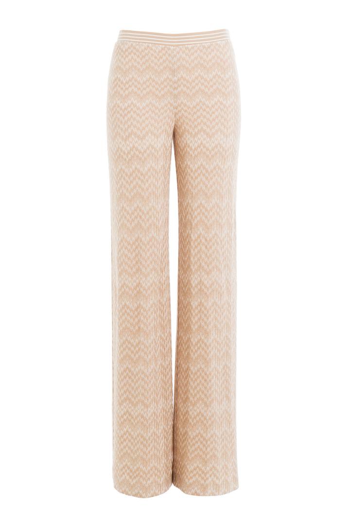 Missoni Missoni Wide Leg Wool Blend Pants - Beige