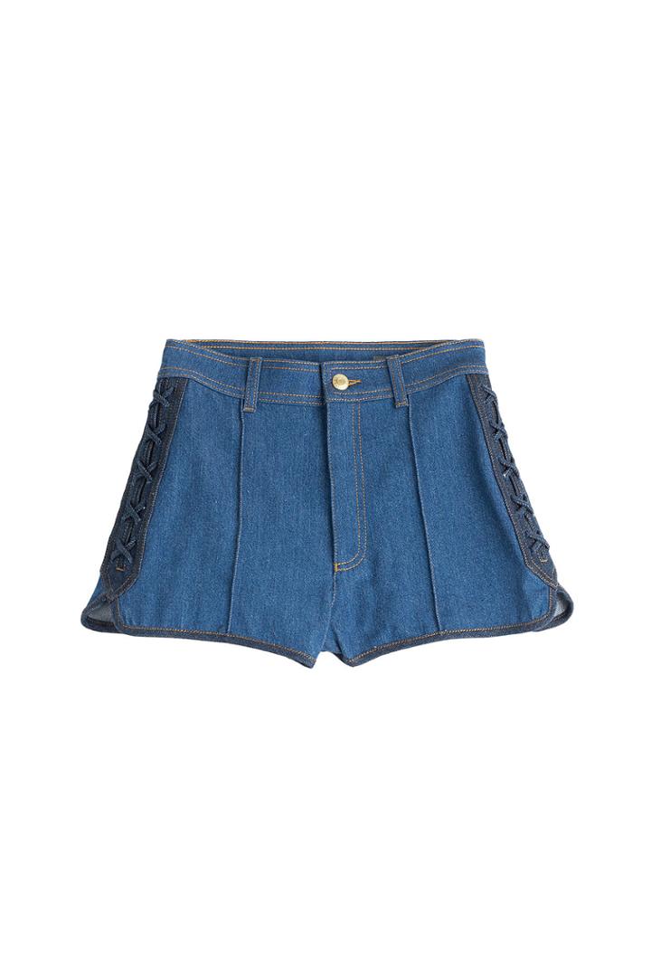Alexander Mcqueen Alexander Mcqueen High-waisted Denim Shorts