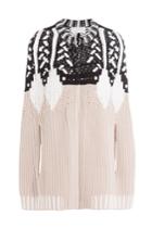 Peter Pilotto Peter Pilotto Wool Intarsia Knit Cape - Beige
