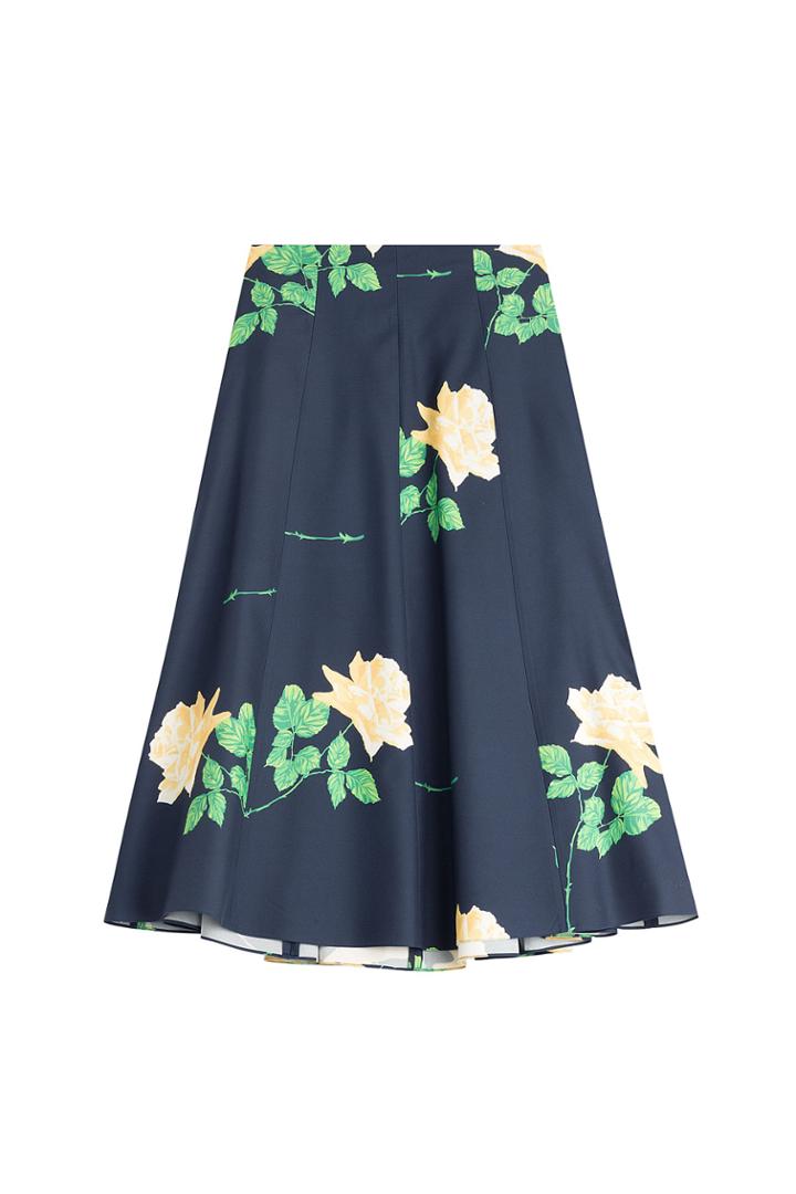 Michael Kors Michael Kors Printed Wool-silk Midi Skirt - Florals