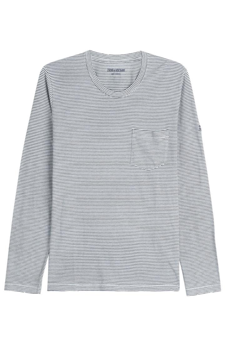 Zadig & Voltaire Zadig & Voltaire Pablo Striped Cotton Top - White