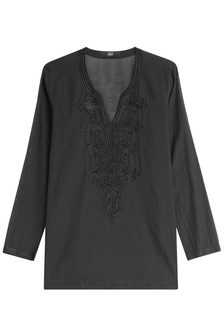 Steffen Schraut Steffen Schraut Embroidered Cotton Tunic - Black