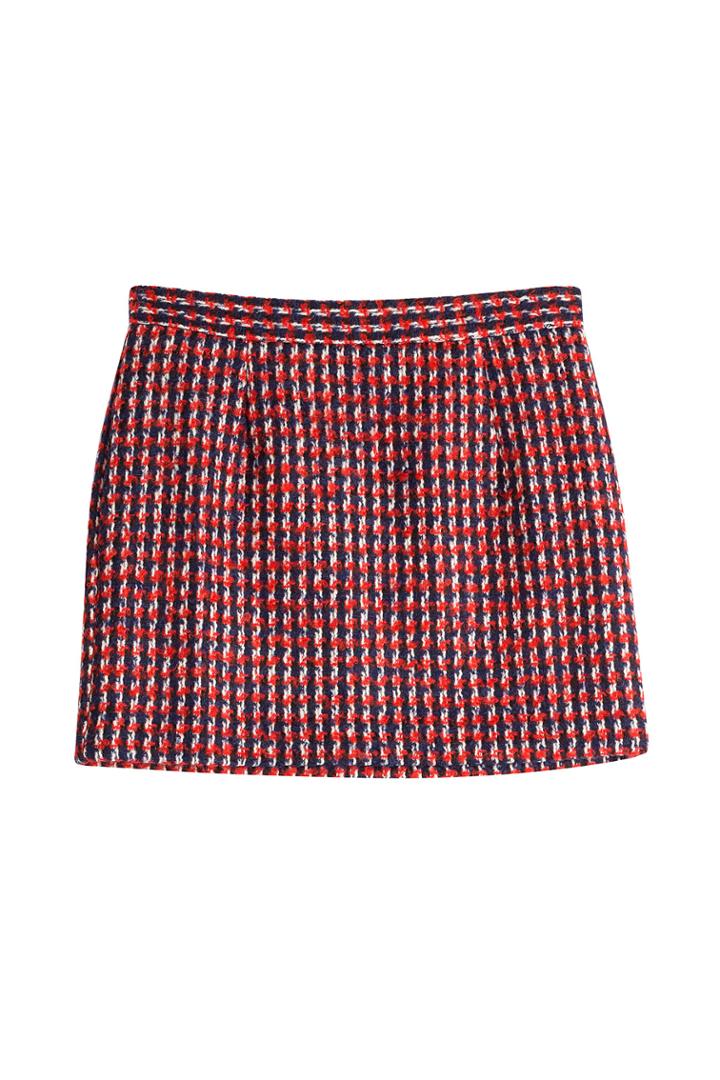 Paul & Joe Paul & Joe Wool Jacquard Mini Skirt - Multicolor
