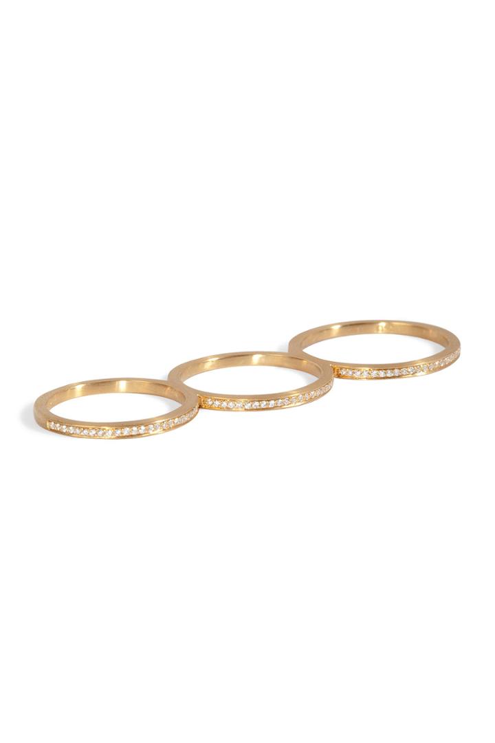 Sophie Bille Brahe Sophie Bille Brahe Gold/diamond Rue De Diamant Triple Ring - Yellow