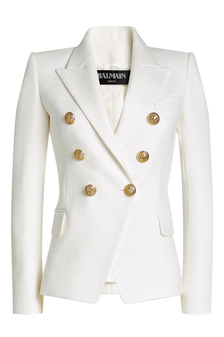 Balmain Balmain Cotton Blazer With Embossed Buttons