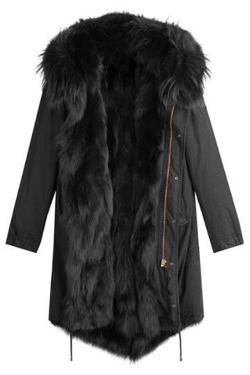 Barbed Barbed Cotton Parka With Fox Fur Lining