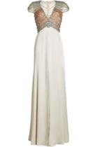 Jenny Packham Jenny Packham Floor Length Gown With Crystal Embellishment