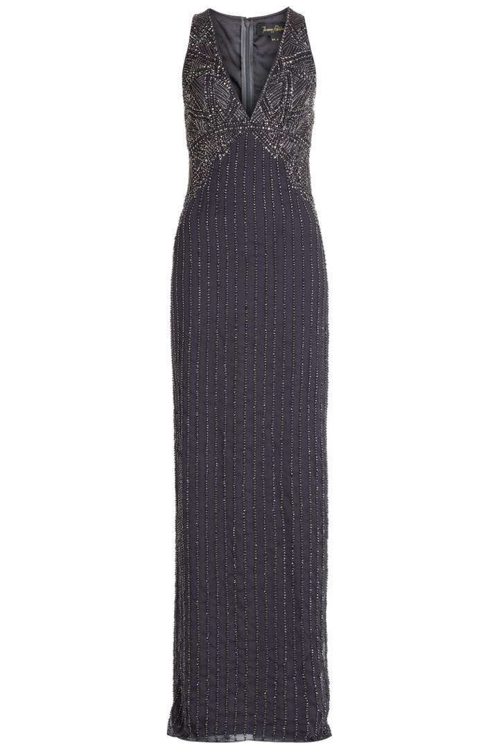 Jenny Packham Jenny Packham Embellished Silk Gown