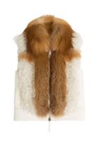Roberto Cavalli Roberto Cavalli Leather Vest With Shearling And Fox Fur - Multicolored