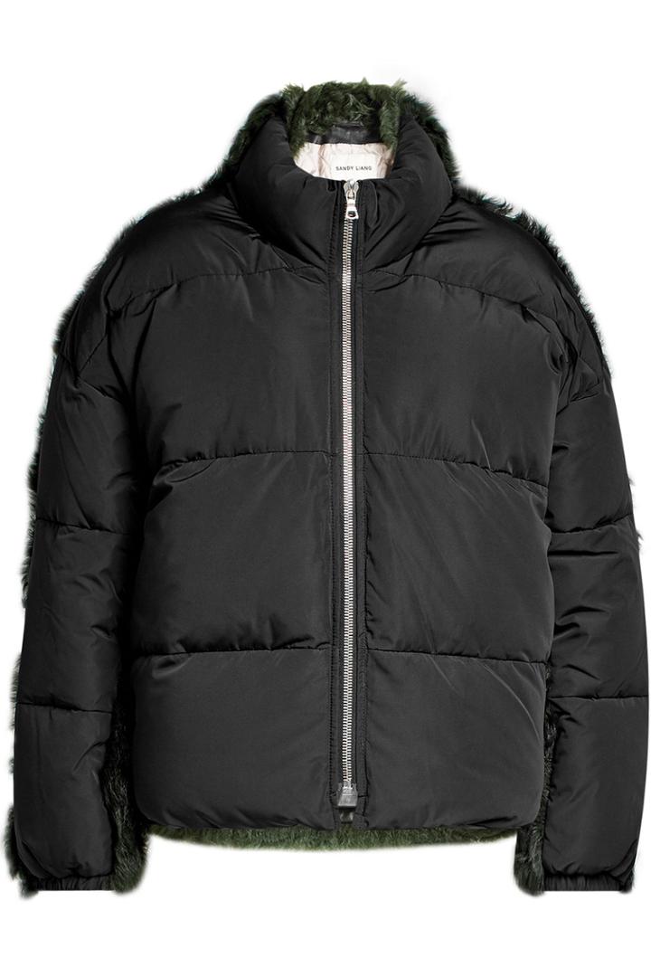 Sandy Liang Sandy Liang Quilted Down Jacket With Shearling
