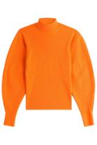 Mugler Mugler Wool Pullover With Voluminous Sleeves - Orange