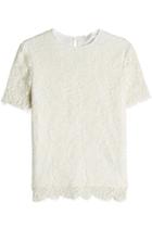Victoria Beckham Victoria Beckham Laced Silk And Wool-blend Top