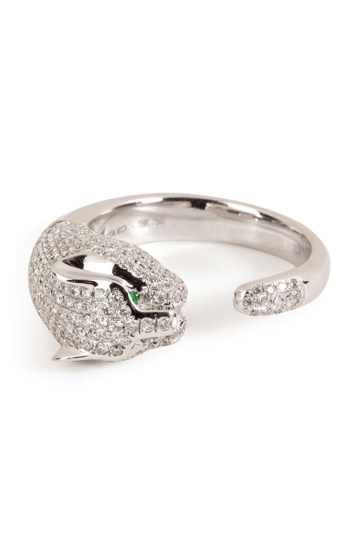 Anita Ko Jewelry Anita Ko Jewelry 18kt White Gold Cougar Ring With Diamonds - None