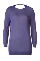 Halston Halston Sweet Lavender Deep Cowl-neck Back Top - Mauve