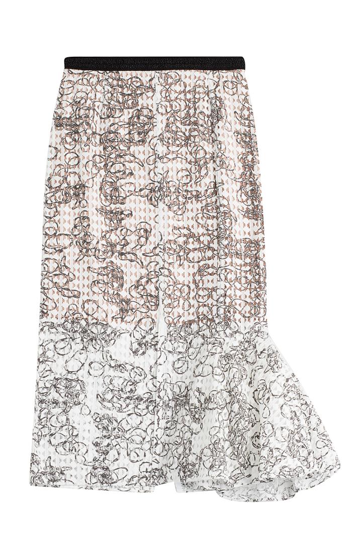 Julien David Printed Skirt With Embellishment