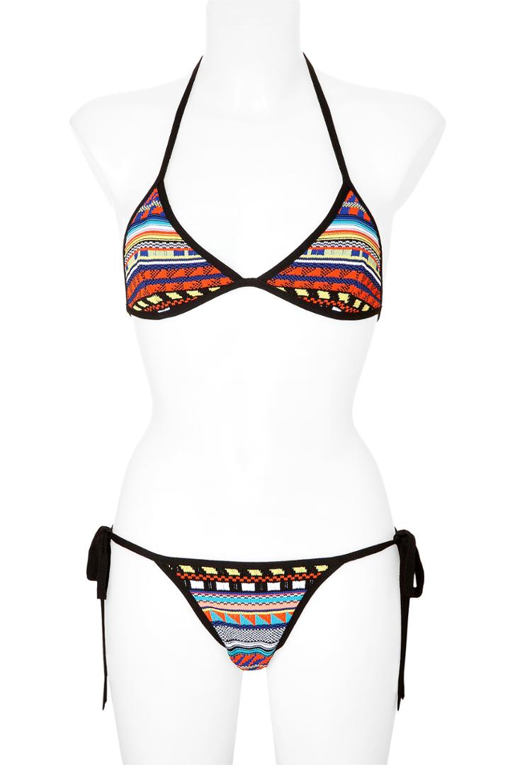 Emilio Pucci Emilio Pucci Mosaic Print String Bikini - Multicolor