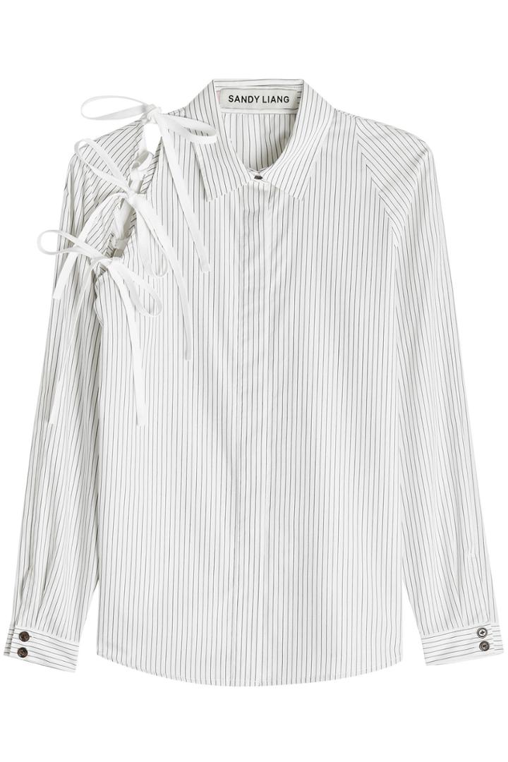 Sandy Liang Sandy Liang Lena Cotton Shirt With Bows