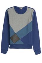 Burberry Brit Burberry Brit Cotton Sweatshirt With Leather - Blue