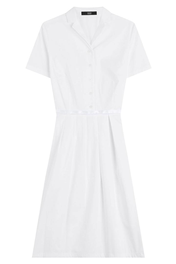 Steffen Schraut Steffen Schraut Hacienda Cotton Blend Shirt Dress - White
