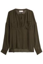 Faith Connexion Faith Connexion Jersey Top With Linen - Green