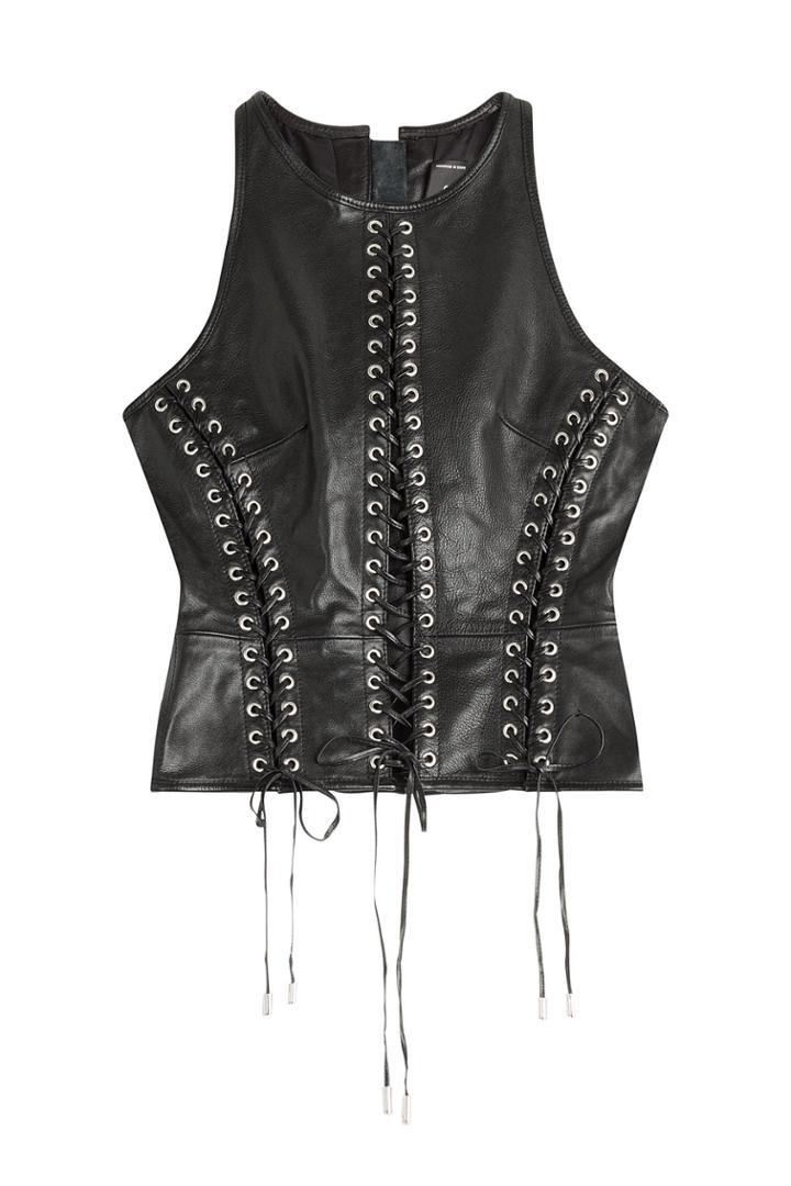 Dsquared2 Dsquared2 Leather Lace-up Top