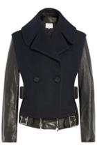 3.1 Phillip Lim Wool Biker Jacket With Leather
