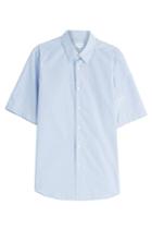 Jil Sander Jil Sander Short Sleeve Printed Cotton Shirt - Blue
