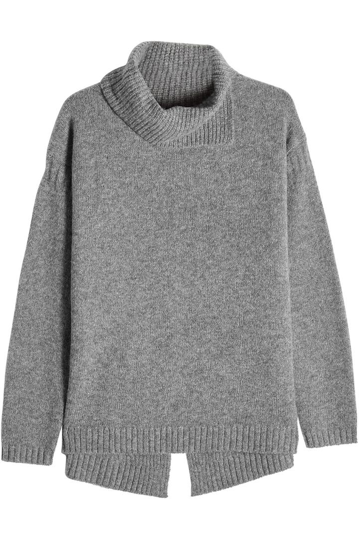 81 Hours 81 Hours Cashmere Turtleneck Pullover With Slit Back
