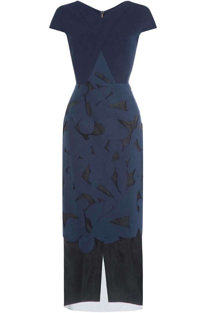 Roland Mouret Roland Mouret Gibson Dress With Sheer Inserts