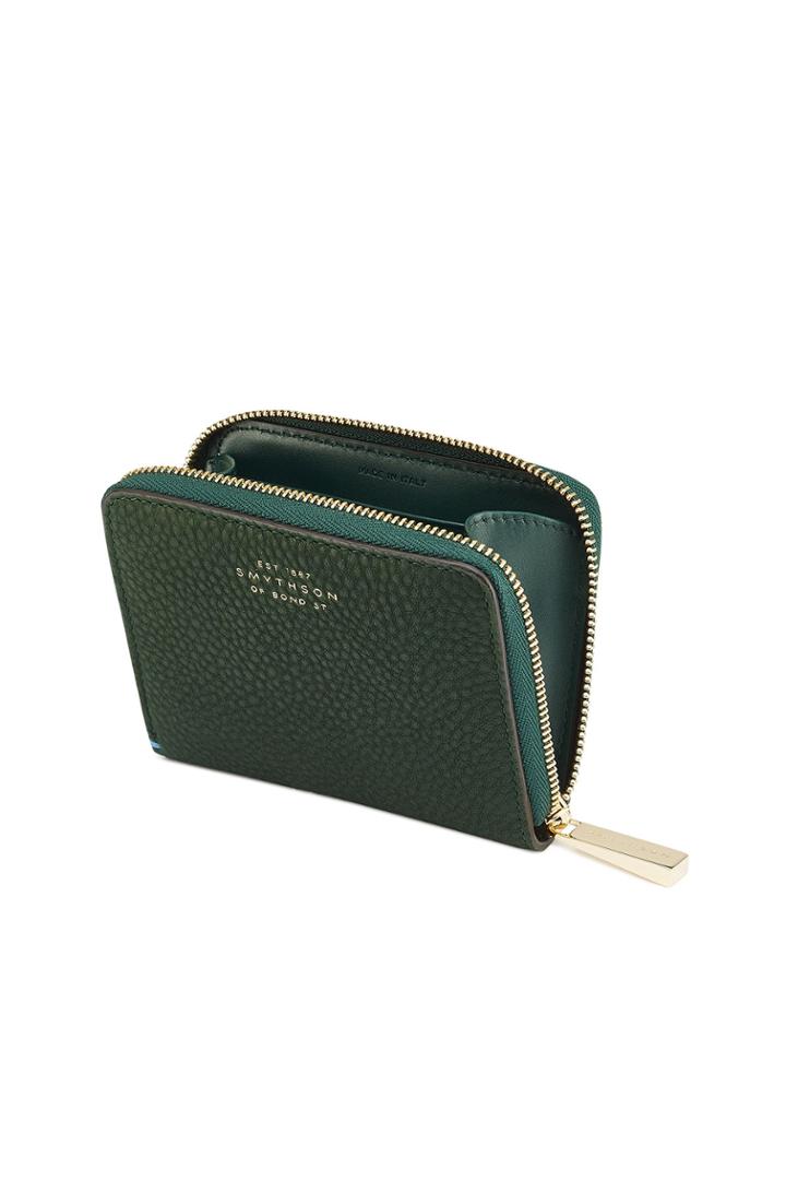 Smythson Smythson Eliot Zipped Leather Coin Purse - Green