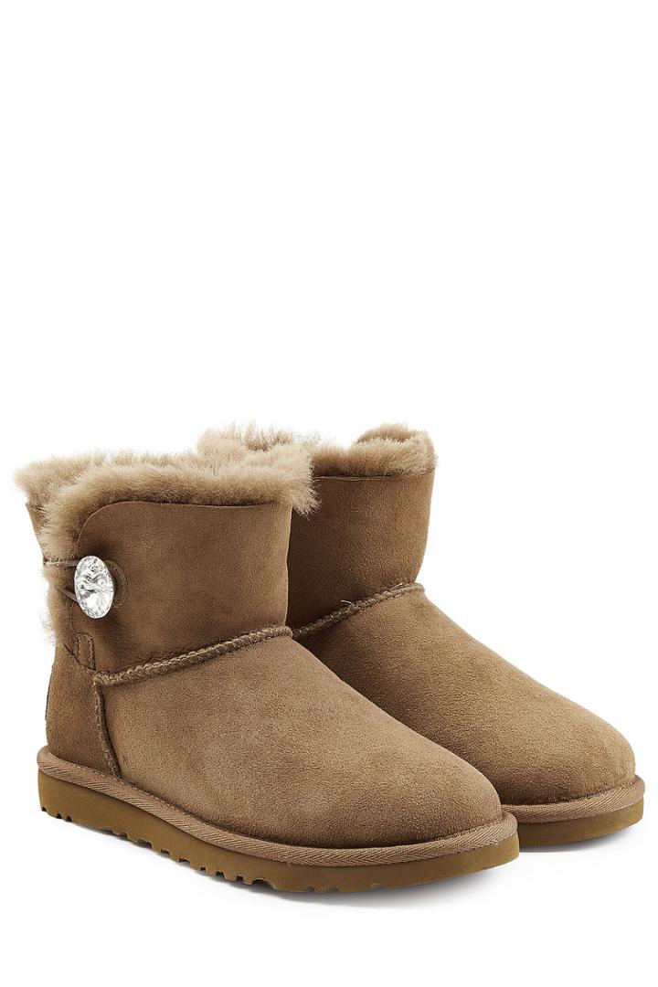 Ugg Australia Ugg Australia Mini Bailey Bling Boots With Swarovski Crystal - Brown