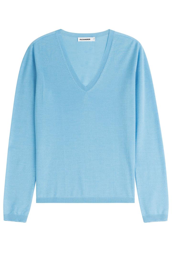 Jil Sander Jil Sander Cashmere-silk Pullover - Blue