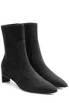 Robert Clergerie Robert Clergerie Suede Ankle Boots - Black