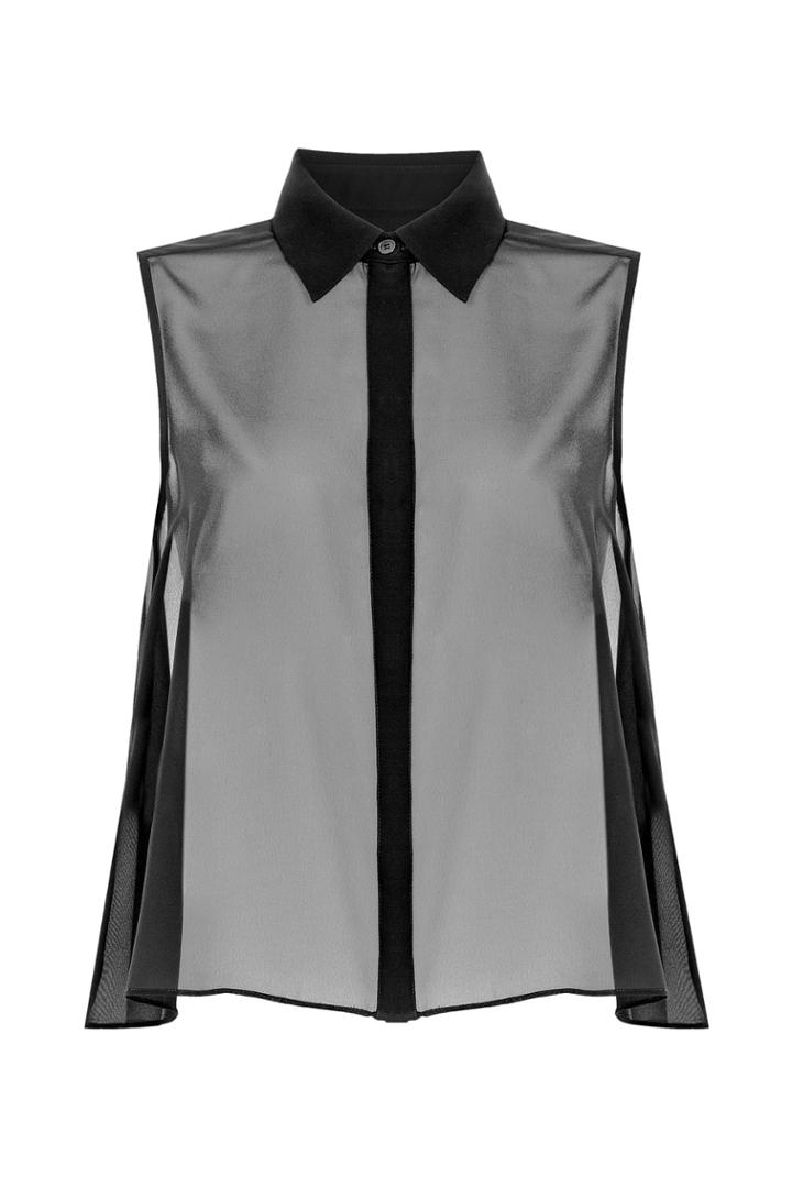 Mcq Alexander Mcqueen Mcq Alexander Mcqueen Sheer Trapeze Tank - Black