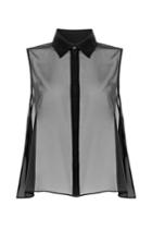 Mcq Alexander Mcqueen Mcq Alexander Mcqueen Sheer Trapeze Tank - Black